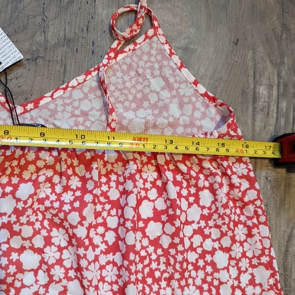 BOOHOO Womens dress size 4 *NEW Beach / picnic wear coral with floral - Picture 4 of 10